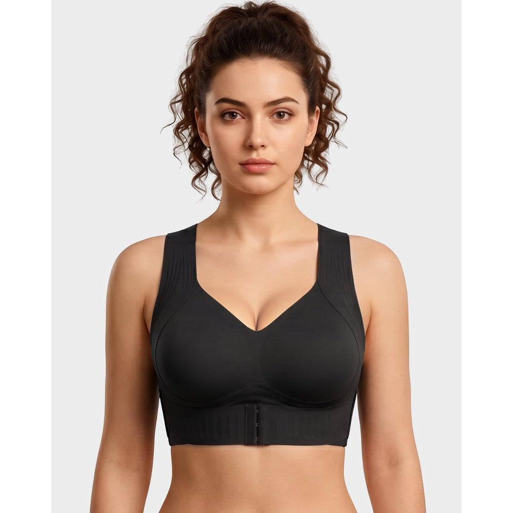 Posture support bra in black