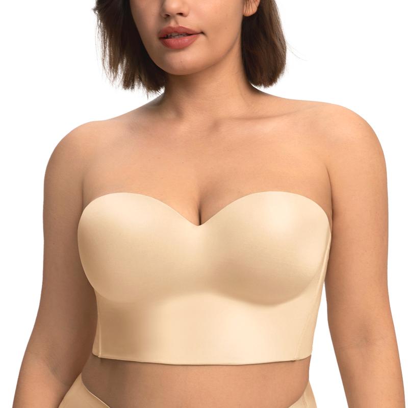 The Iris Longline Strapless Bra - Beige