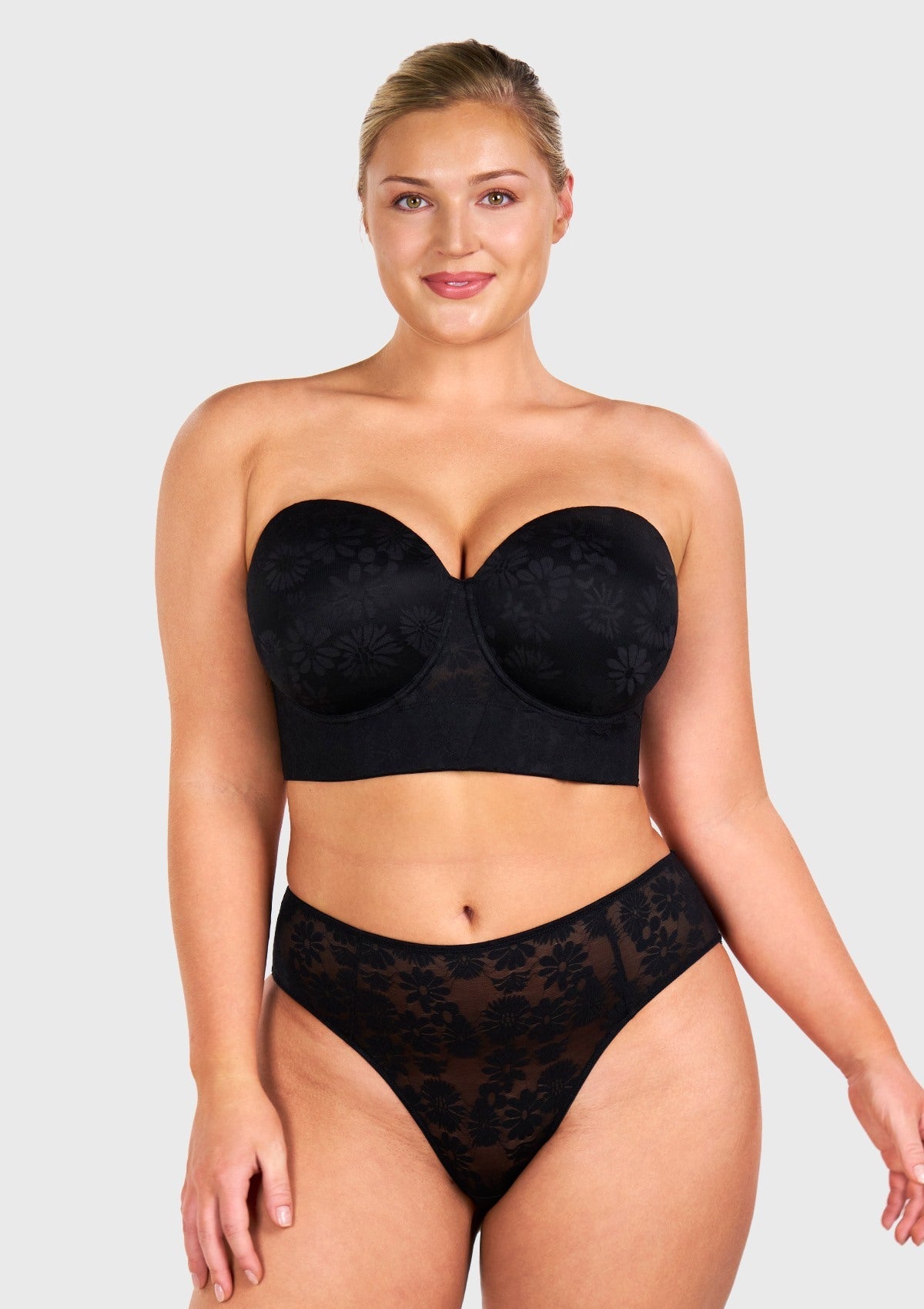 The Daisy Strapless Bra - Black Lace
